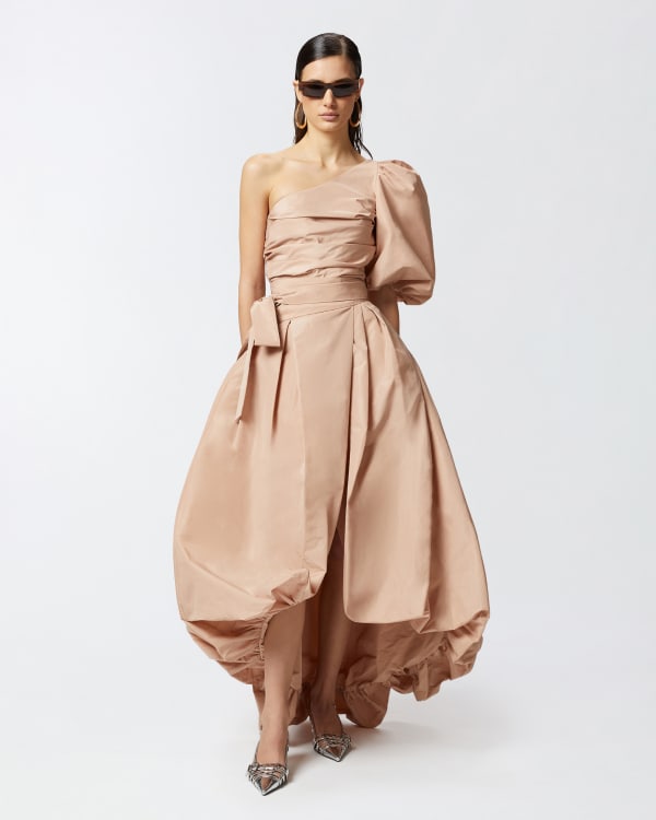 Wide taffeta skirt with bow PINKO → Shop Online