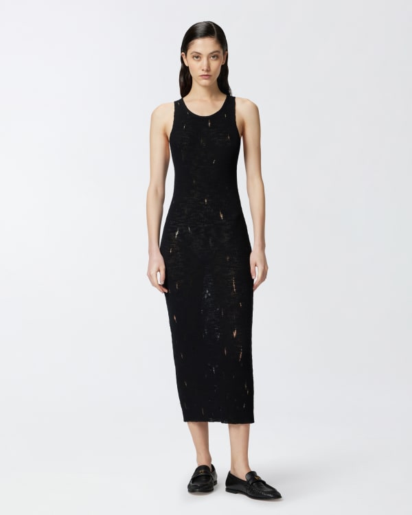 teloplan taki knit dress black 黒　ワンピース TÉLOPLAN Taki Knit Dress / Black