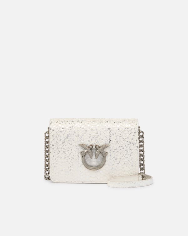 Mini Love Bag crossbody bag in laminated reptile PINKO Galleria. Pinko Online kaufen