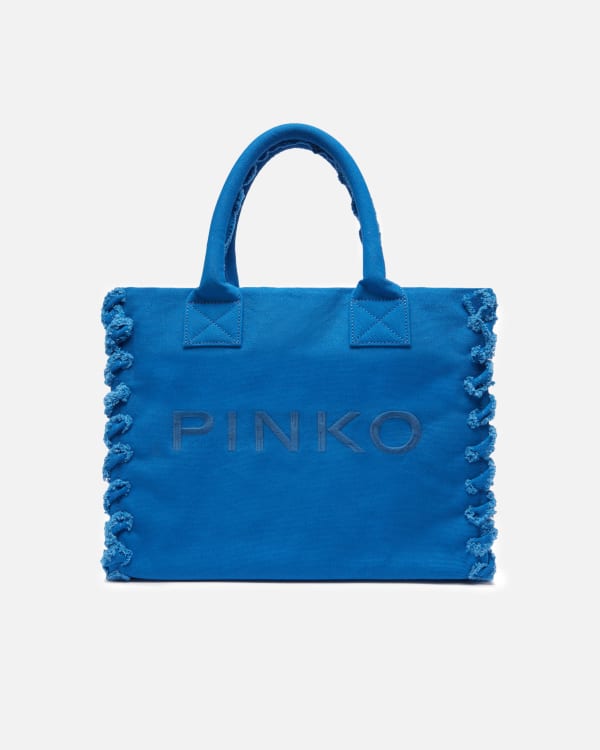 トートバッグ PINKO BEACH SHOPPER IN RECYCLED CANVAS Beach shopper in recycled canvas PINKO → Shop Online