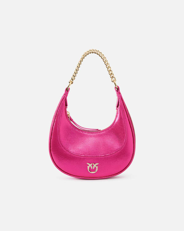 Metallic leather Brioche Bag mini handbag Pinko Online kaufen