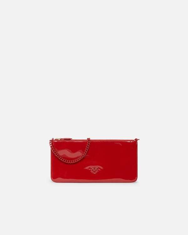Red shiny purse sale
