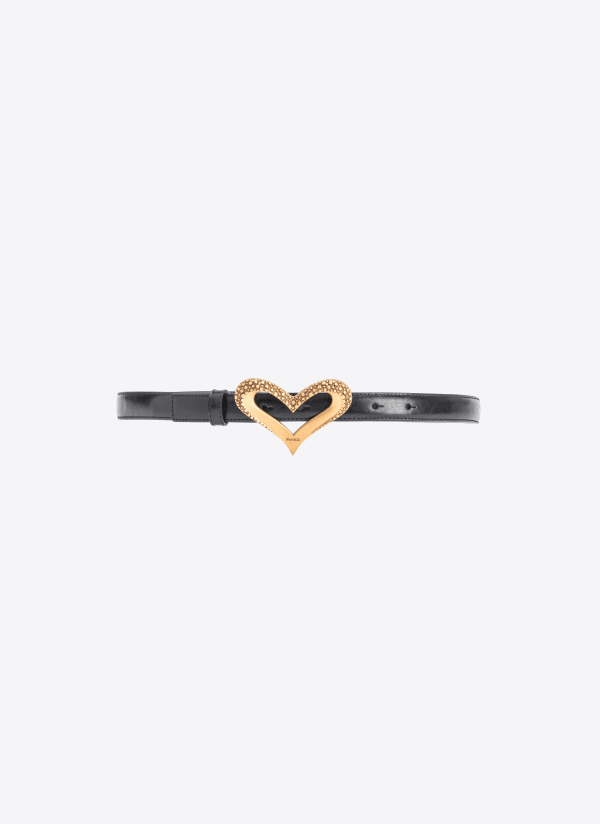 Thin vintage leather Heart belt 2cm Thin vintage leather Heart belt 2cm