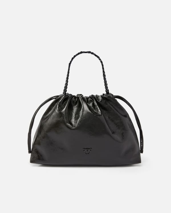 Leather shoulder bag with chain strap hot sale