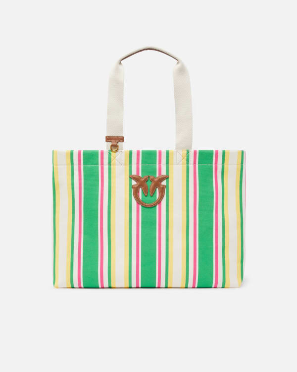 トートバッグ PINKO Shopping medium stripes Pinko Shopping Medium Stripes | italist