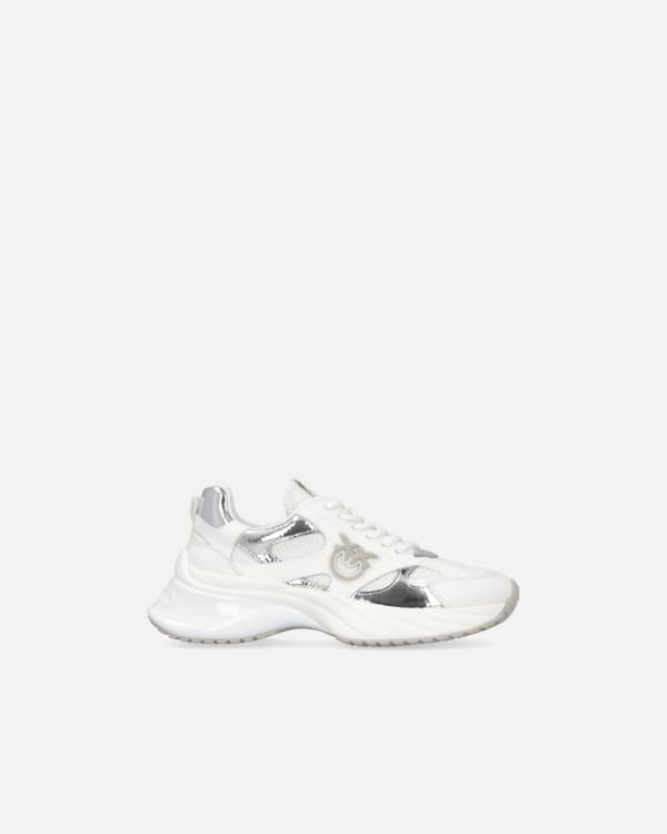 ★Pinko ARIEL ラウンドトゥ ホワイト エンボスロゴ スニーカー Pinko 'Ariel 01' Sneakers