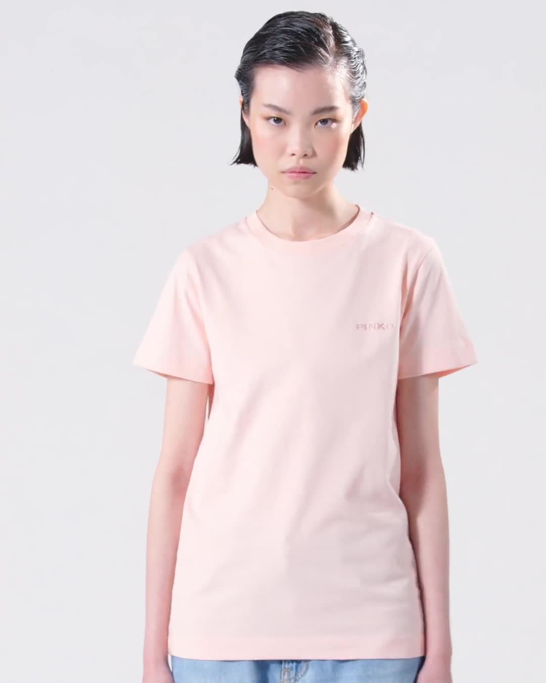 T-shirt mezze maniche ricamo logo PINKO Pinko → Acquista Online