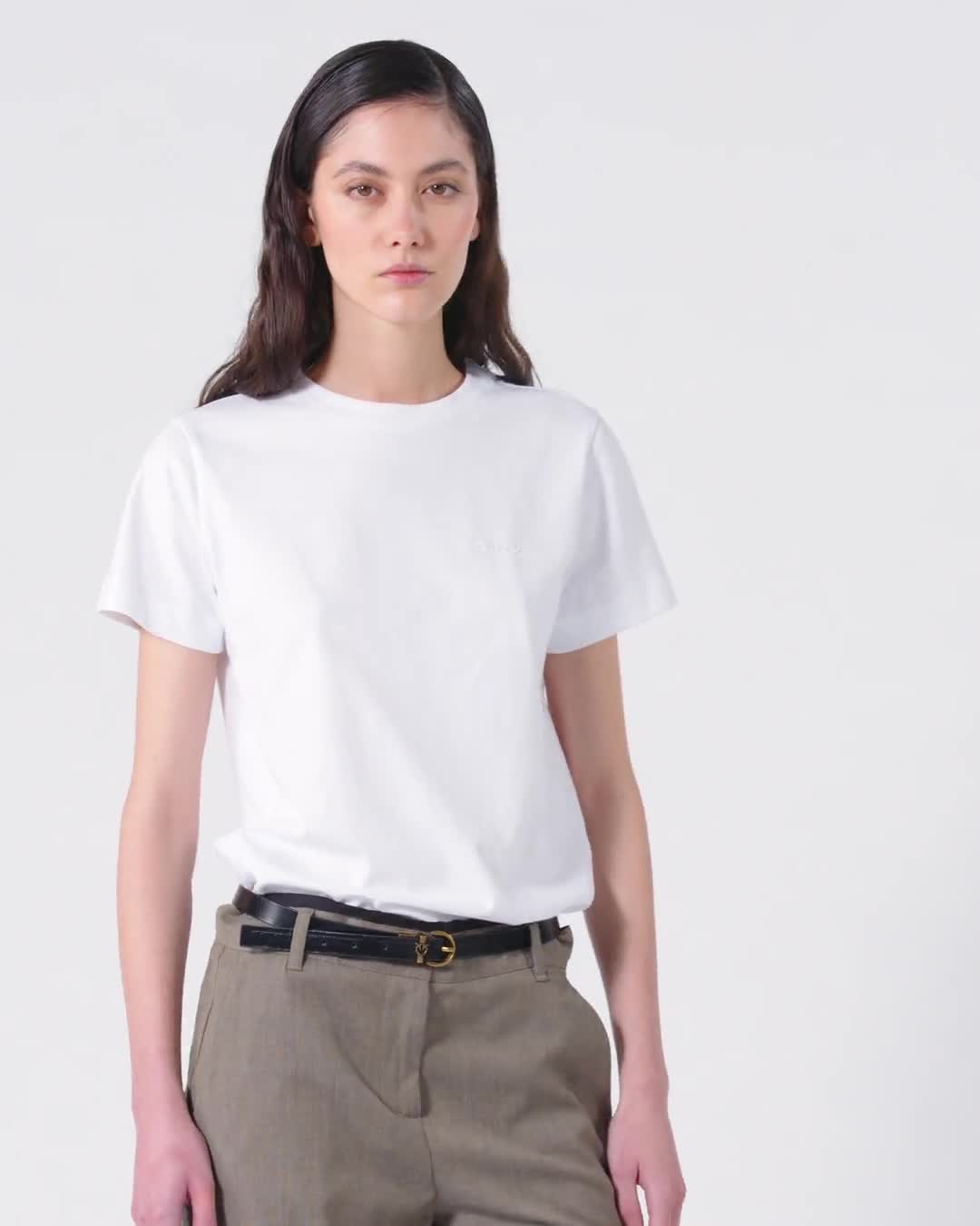 Tシャツ・カットソー PINKO Women Tops 105152 A2LSZC1 White 100535A2G7-Z05-AA01