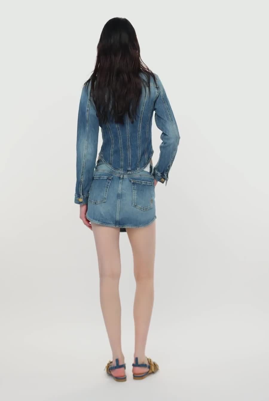 Denim bustier jacket PINKO → Shop Online