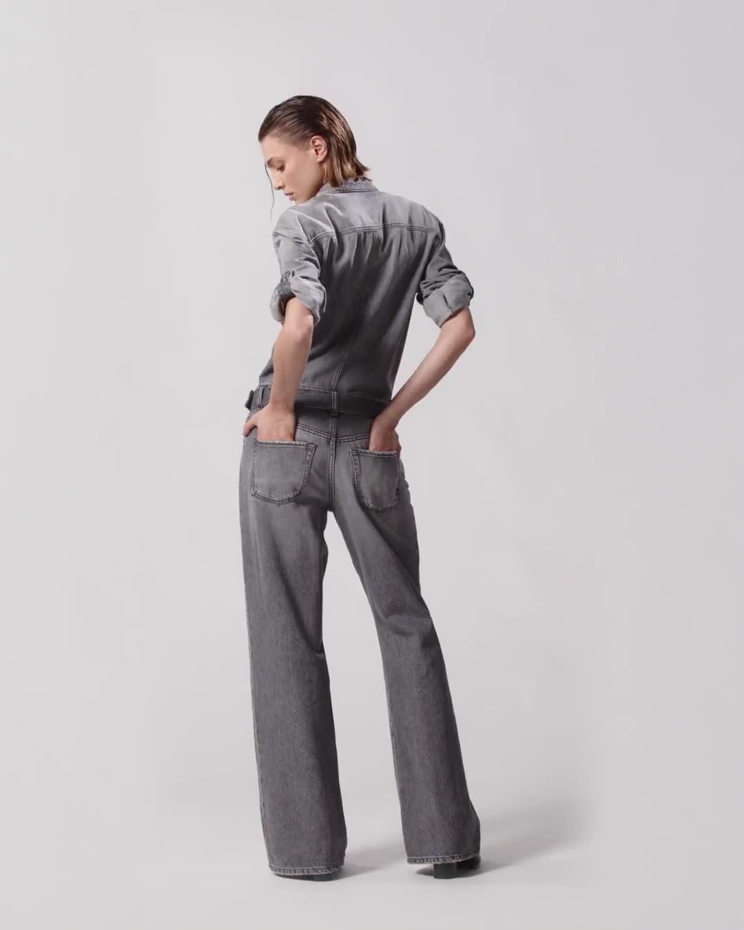 Light grey denim jumpsuit PINKO → Shop Online