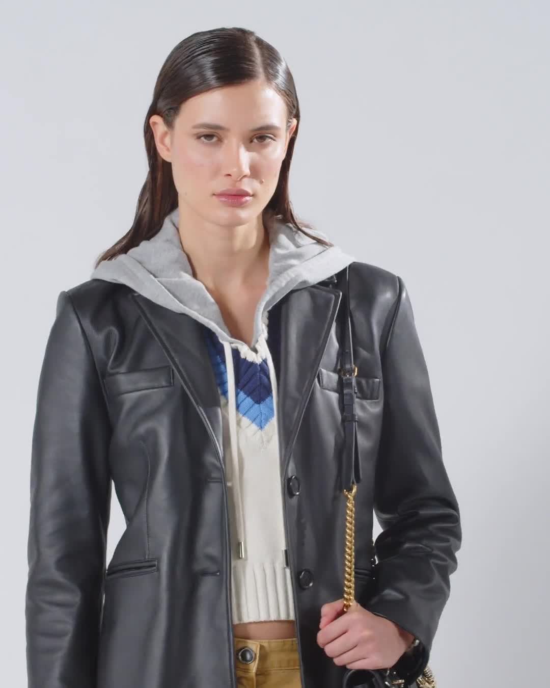 Single-breasted nappa leather blazer PINKO → Shop Online