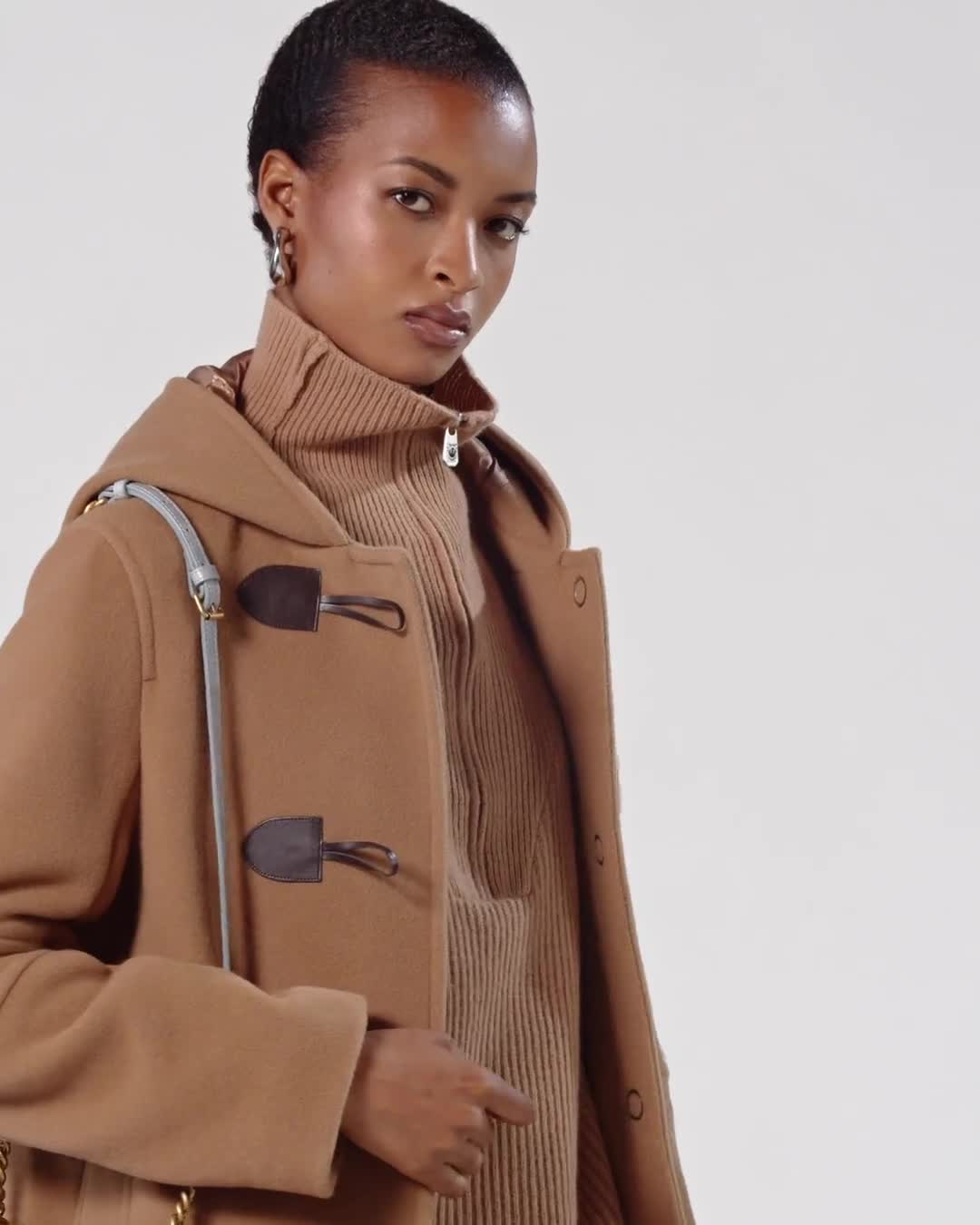 Short duffle coat with toggles PINKO → Shop Online Short duffle coat with toggles PINKO → Shop Online
