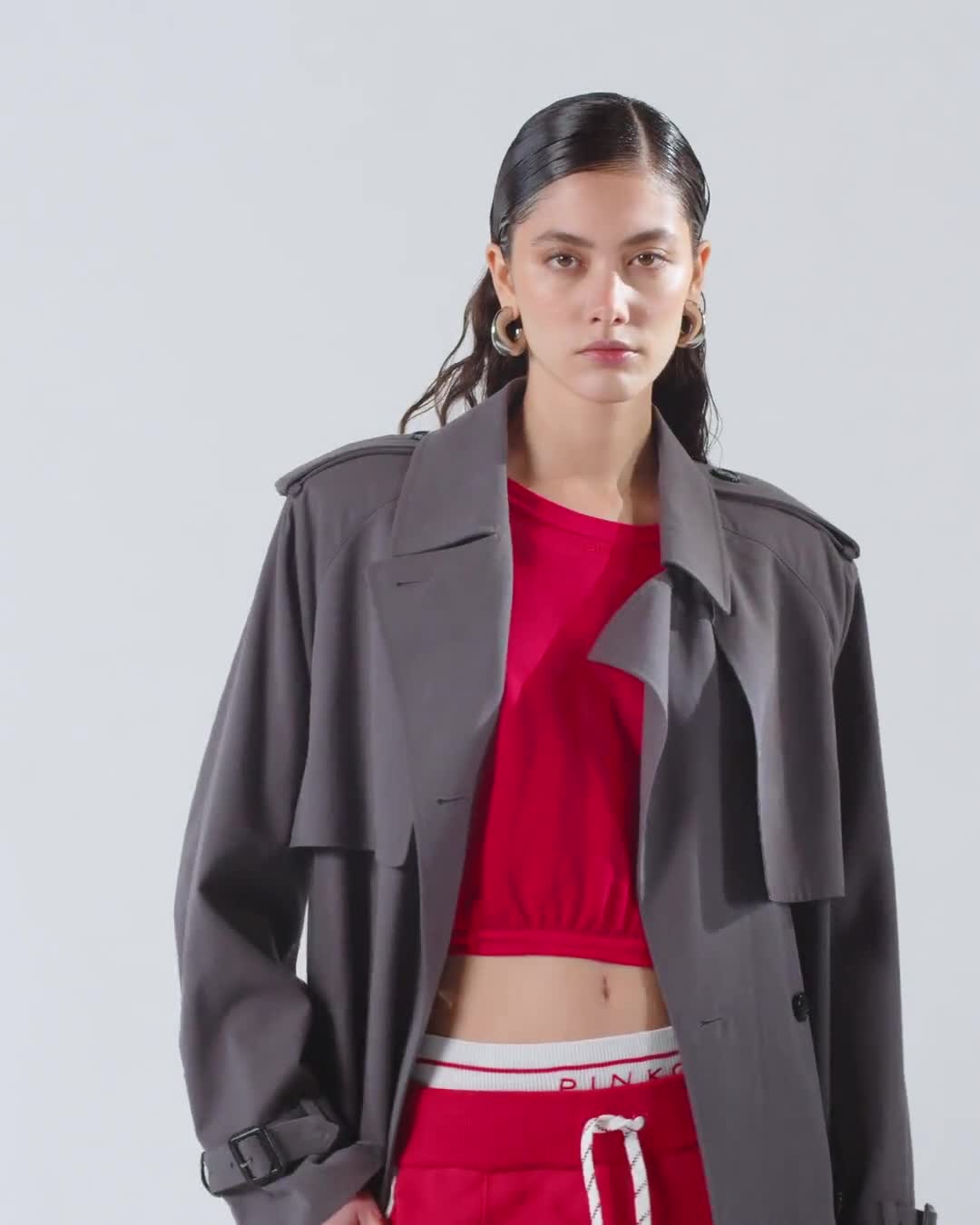 【PINKO】Classic faded cotton trench coat Classic faded cotton trench coat PINKO → Shop Online