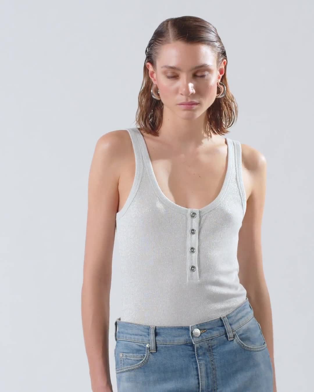 Long light denim skirt with front slit PINKO → Shop Online