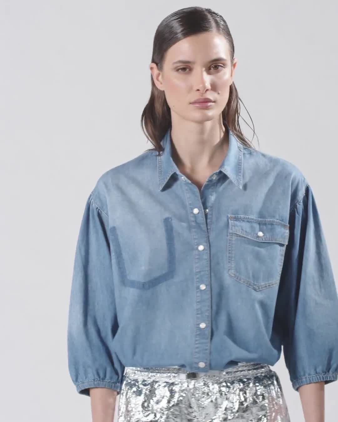 PINKO 売れ筋商品|||ピンコ シャツ トップス レディース Denim shirts Blue 104629A2DT-PJO-02