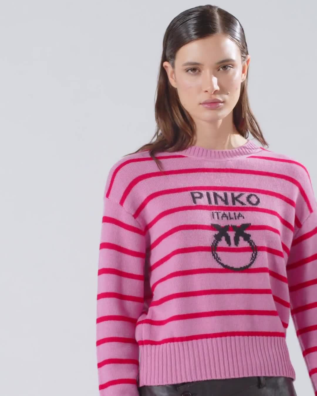 PINKO ピンコ レース　シルク　切り返し　スウェット トップス M98 PINKO ピンコ レース シルク 切り返し スウェット トップス M98