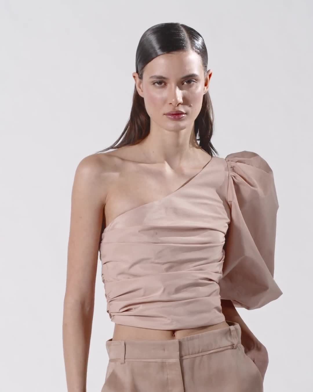 パンツ PINKO Women Pants 104698A2EEL31 Wide-leg trousers in sheer organza and linen PINKO → Shop