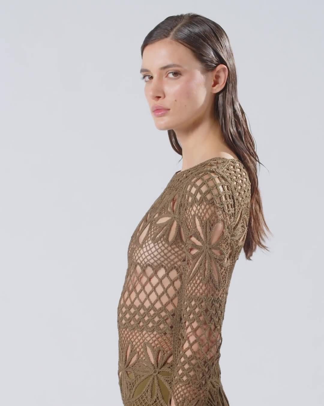 Long openwork crochet dress PINKO → Shop Online