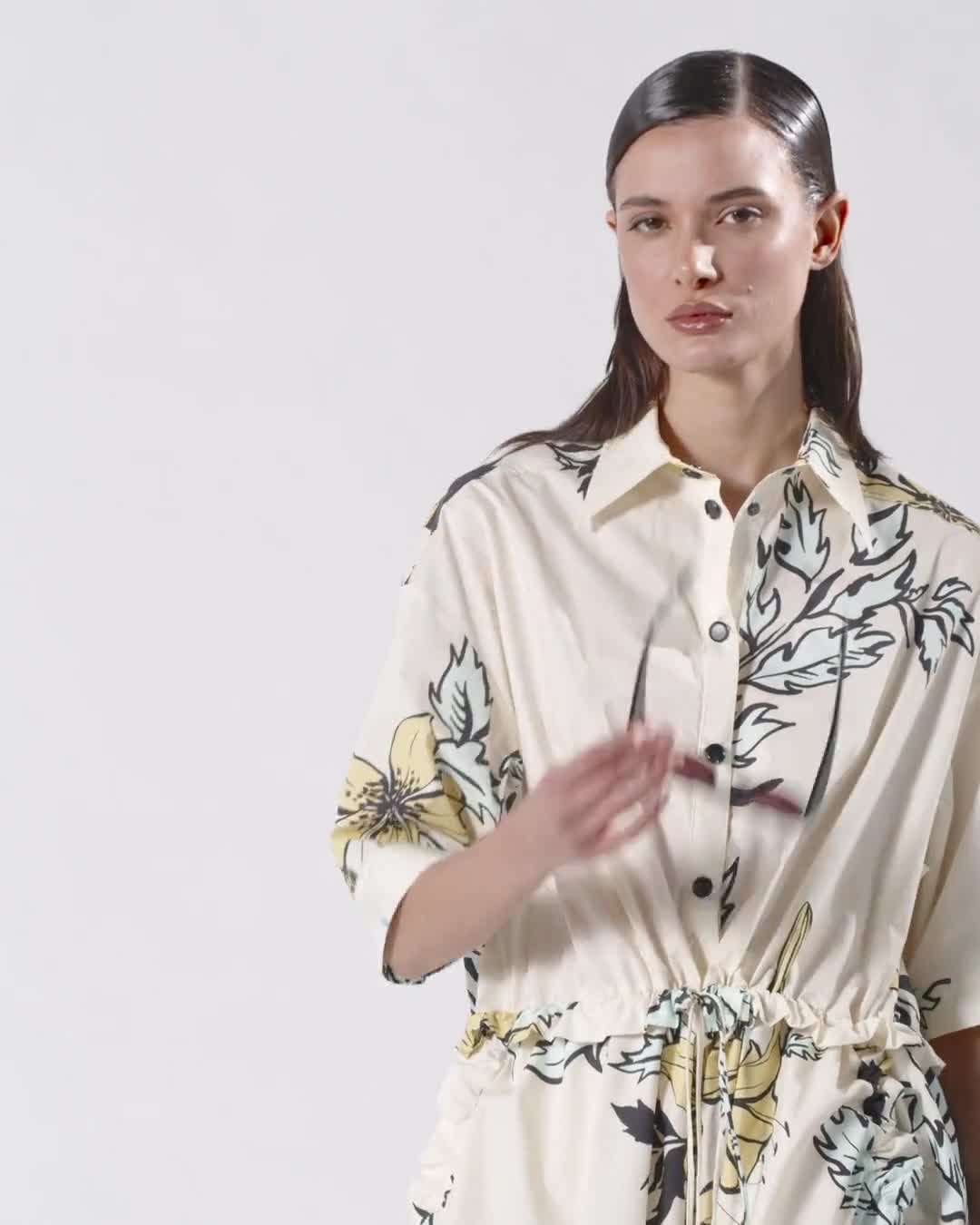 ワンピース PINKO Woman Dress Multicolor 104784A2GX HE9 Floral-print shirt dress PINKO → Shop Online