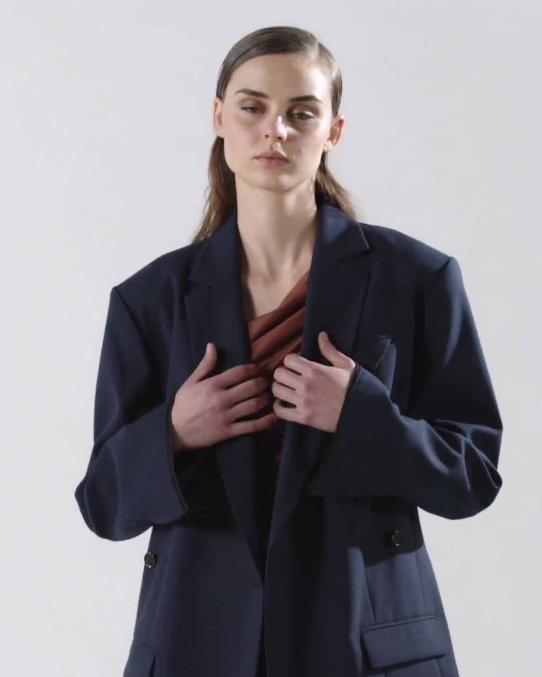 アウターその他 PINKO Woman Blazer Blue 104862A2BQ G82 Tailored blazer with crisscross closure PINKO → Shop Online