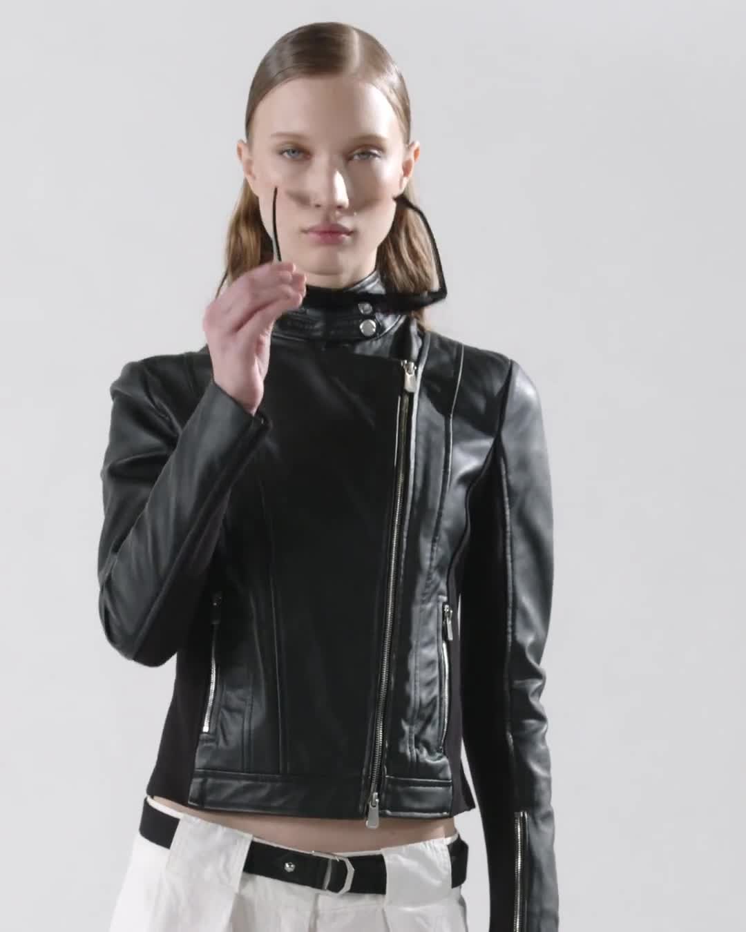 ジャケット PINKO SS25 Jackets (104644 A2E1PJF) Pinko Leather Biker Jacket | italist
