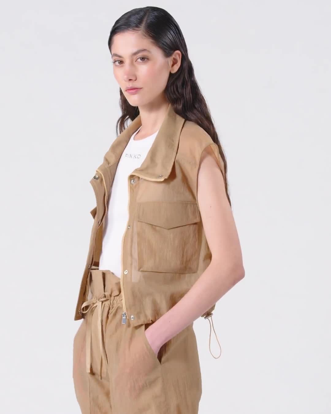 Wide-leg culottes in lightweight fabric PINKO → Shop Online