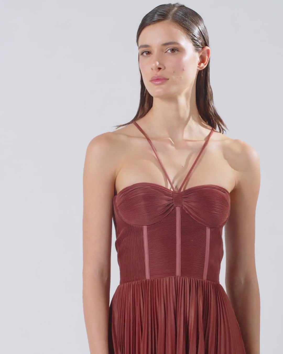 パーティードレス PINKO 104994A2DML98 Dresses Elegant bustier dress in pleated jersey PINKO → Shop Online