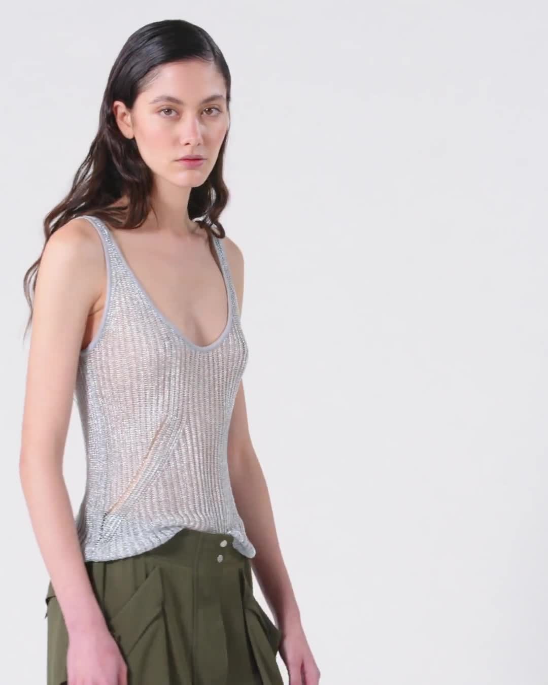 Sheer knit vest top PINKO → Shop Online