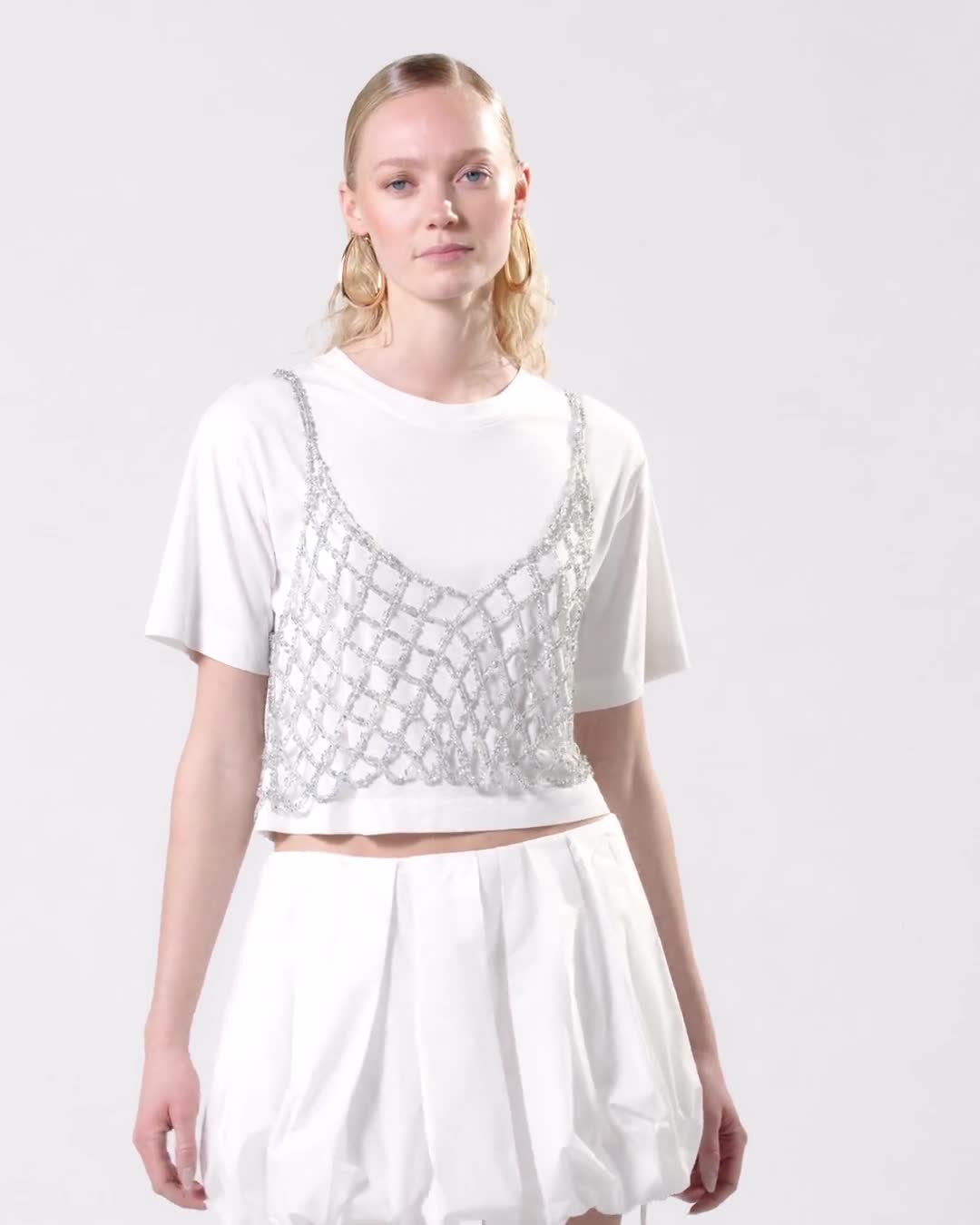 Pleated poplin mini balloon skirt PINKO → Shop Online