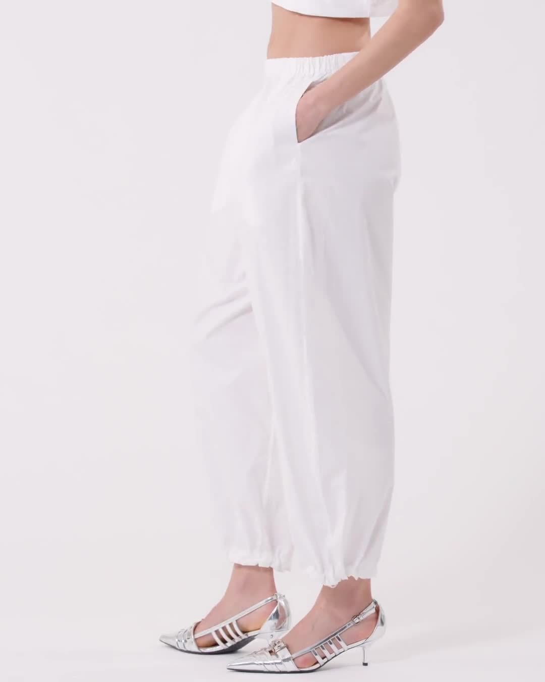 Lightweight balloon trousers with drawstring PINKO → Shop