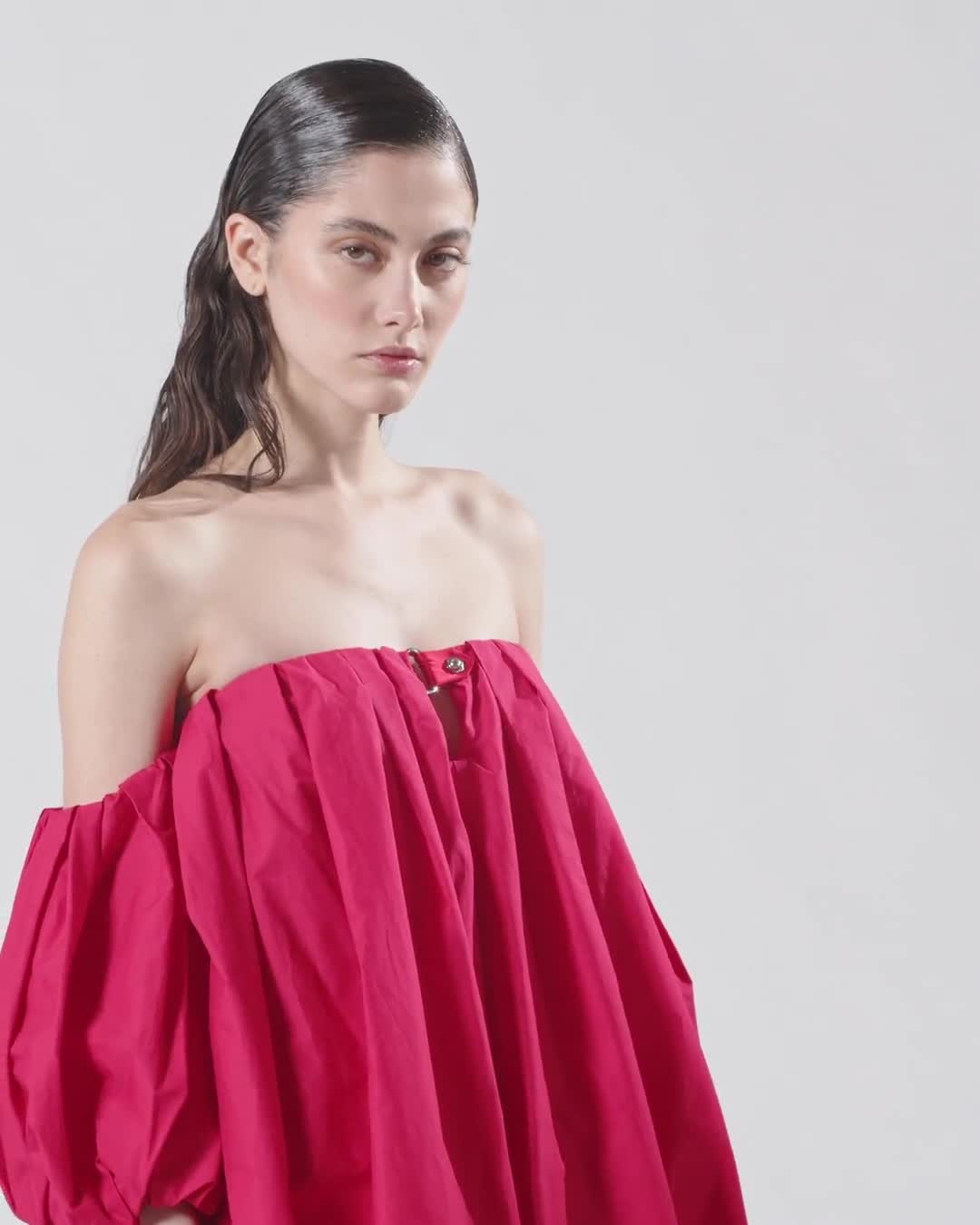 Poplin mini balloon dress PINKO → Shop Online