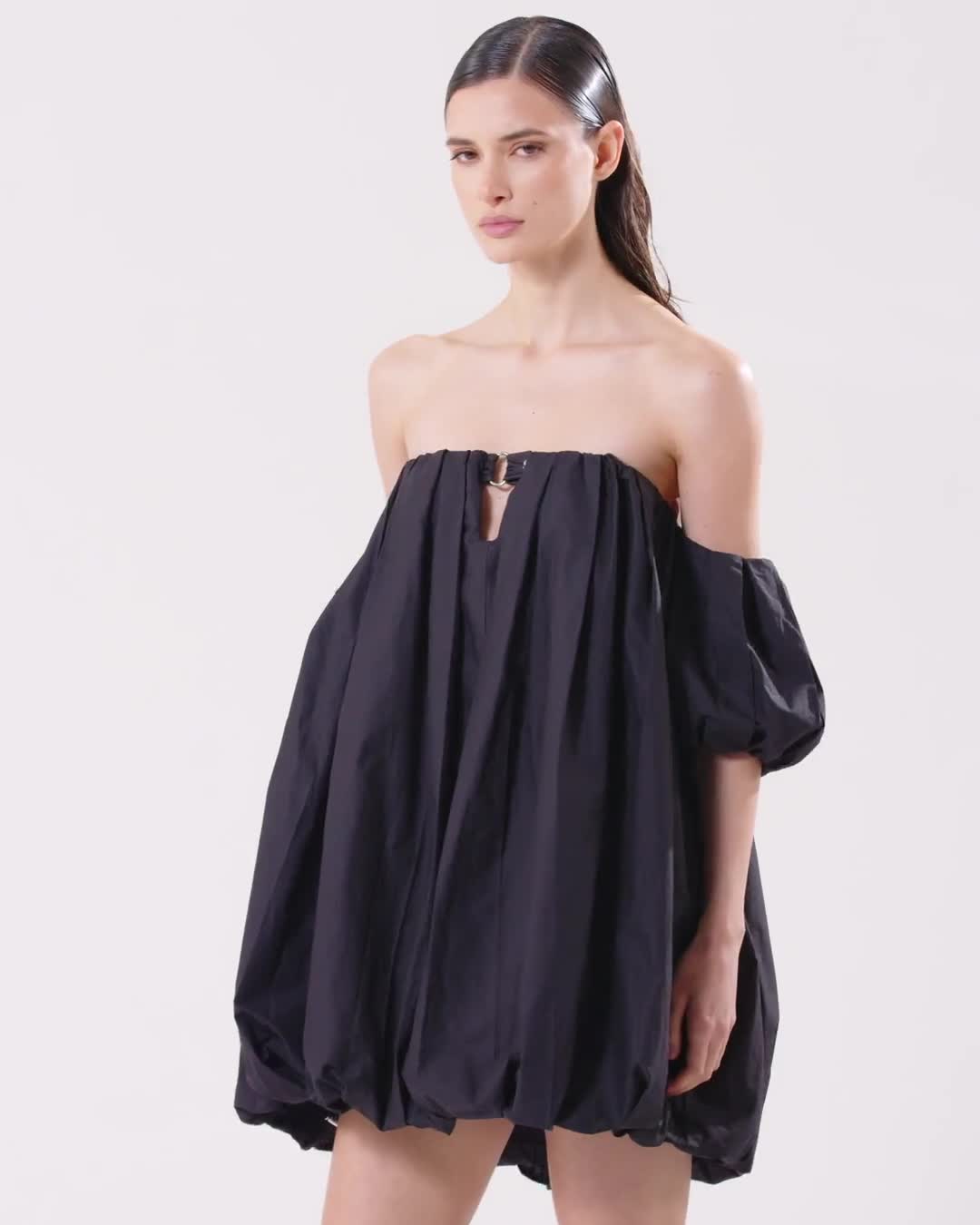 Poplin mini balloon dress PINKO → Shop Online