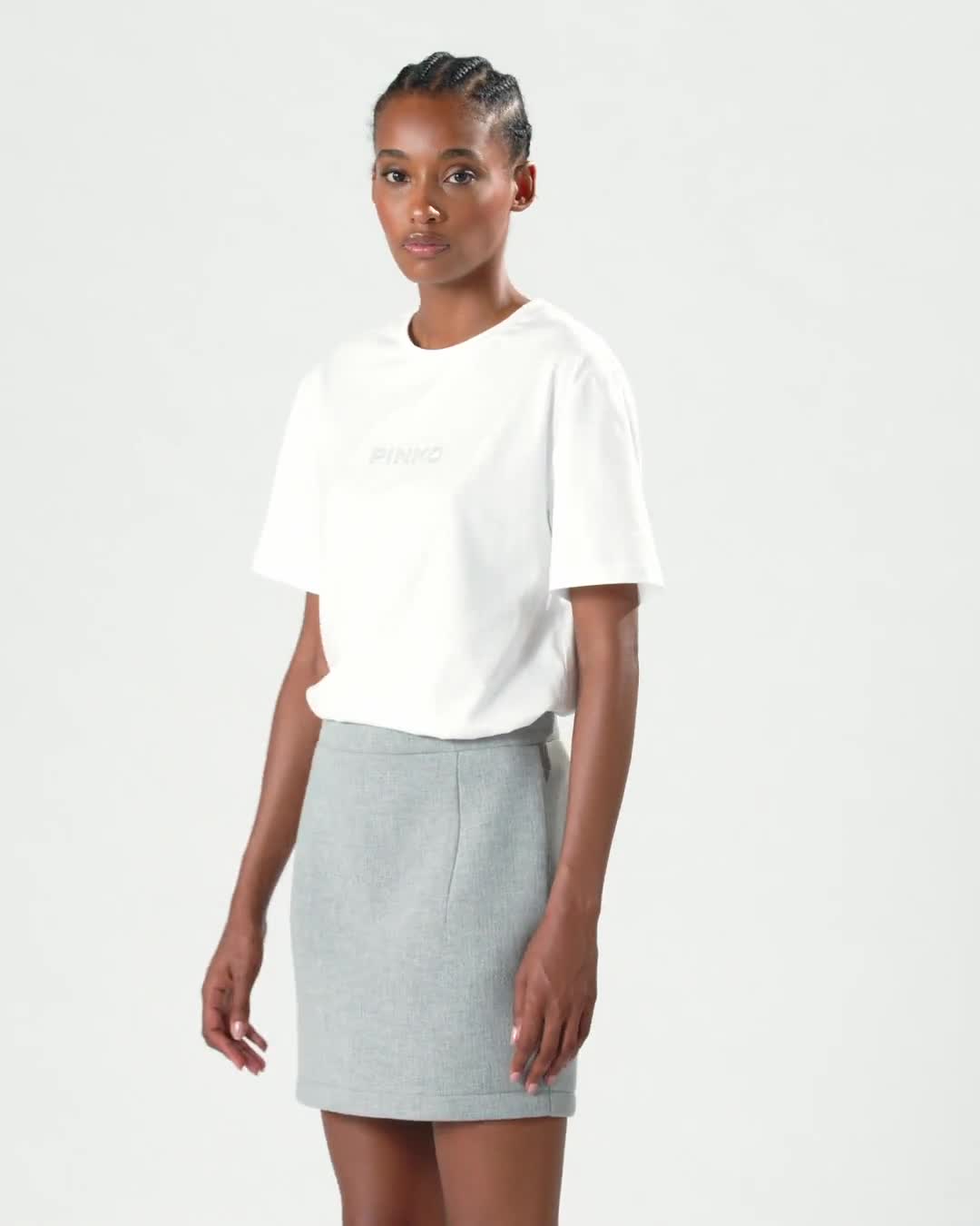 Rhinestone logo T-shirt PINKO → Shop Online