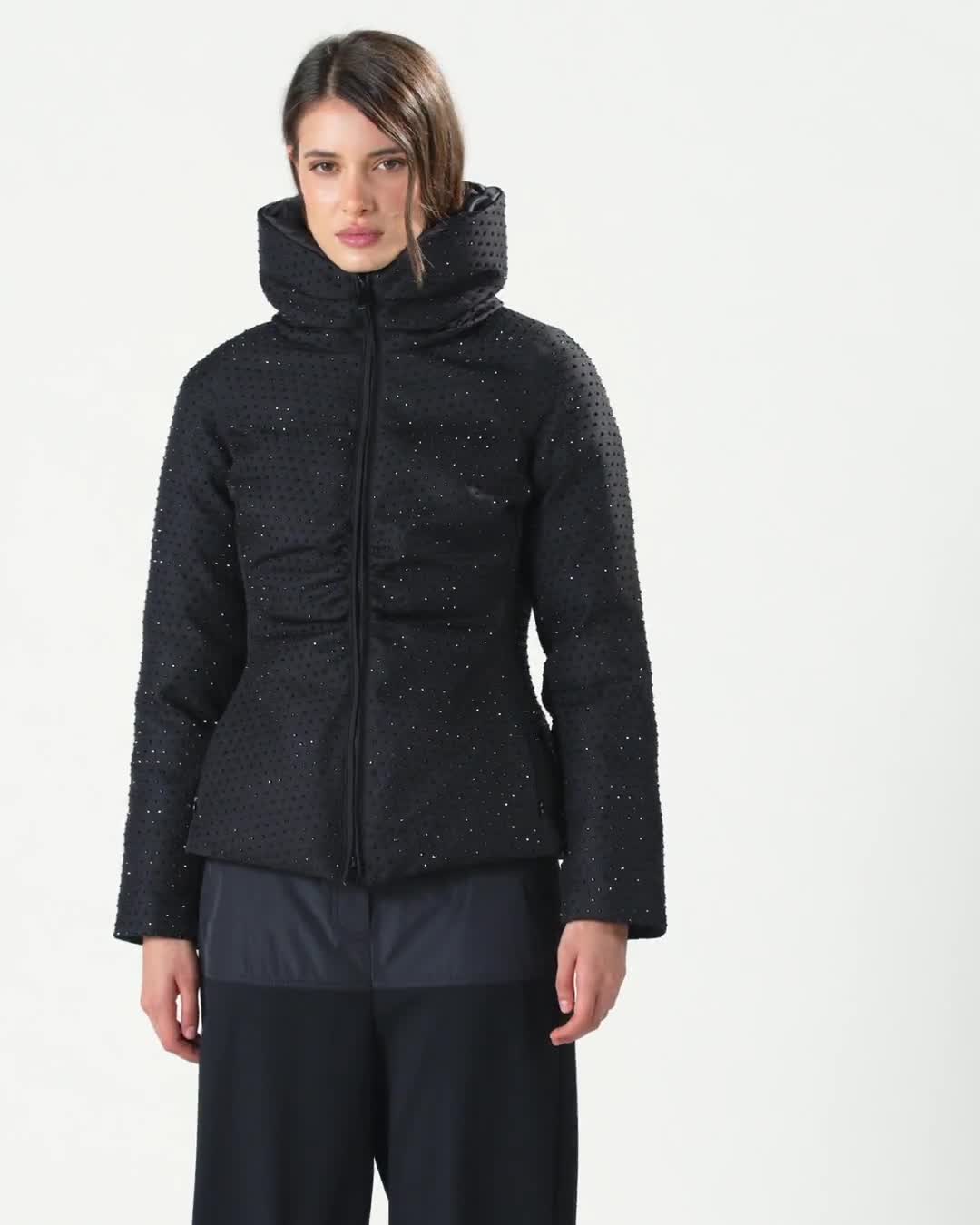 Fully rhinestoned short down jacket PINKO → Shop Online