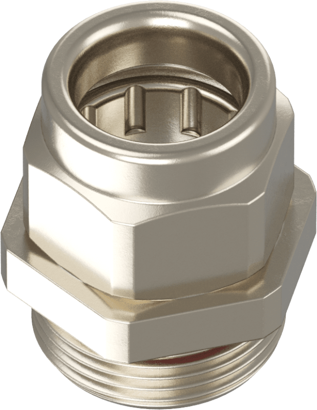 SF nickel plated brass cable gland body for railway applications IP68
