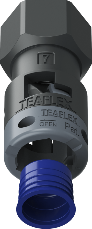 Teaflex – Rovný kovový koncovkový konektor z polyamidu, vnitřní závit, stupeň krytí IP69K–IP68 (staticky) – IP67 (dynamicky) 3