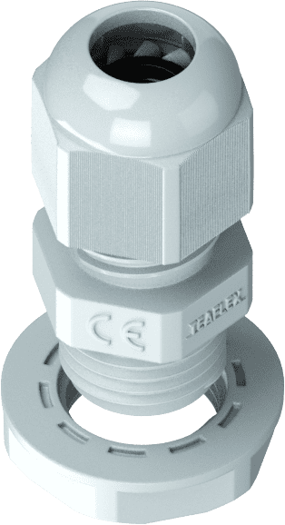 6 Pressacavi M36 X 1.5 IP68 Impermeabili – Nylon Grigio Con Controdado Per Cavi 19-24 Mm