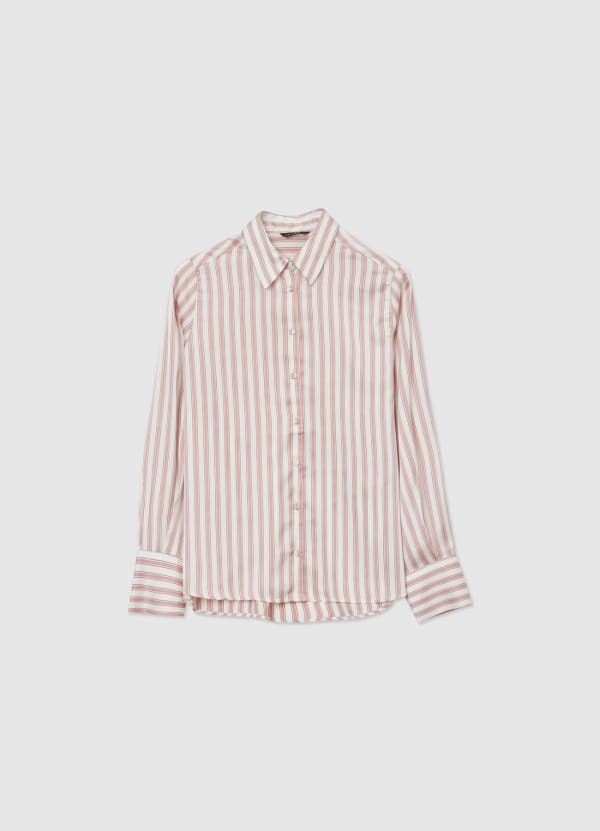 Camicia in raso a righe