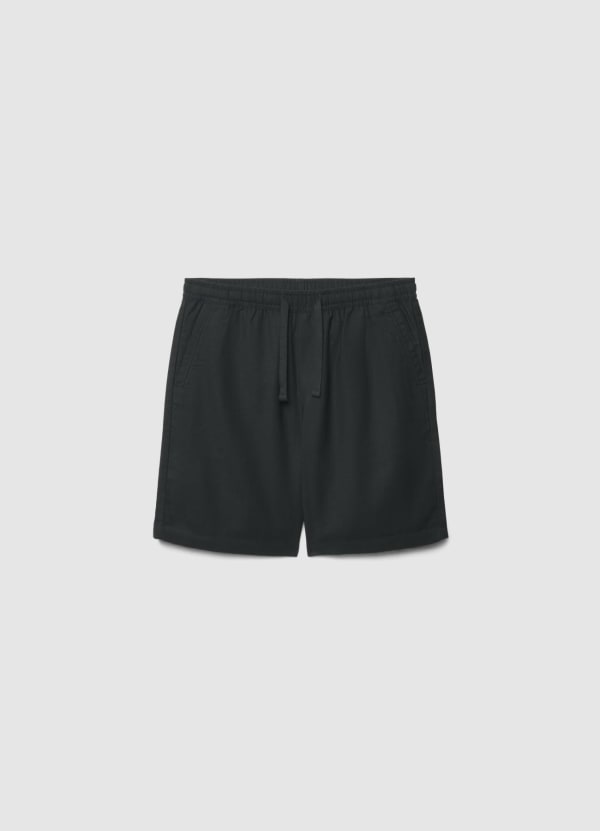 Pantaloncini jogger misto lino