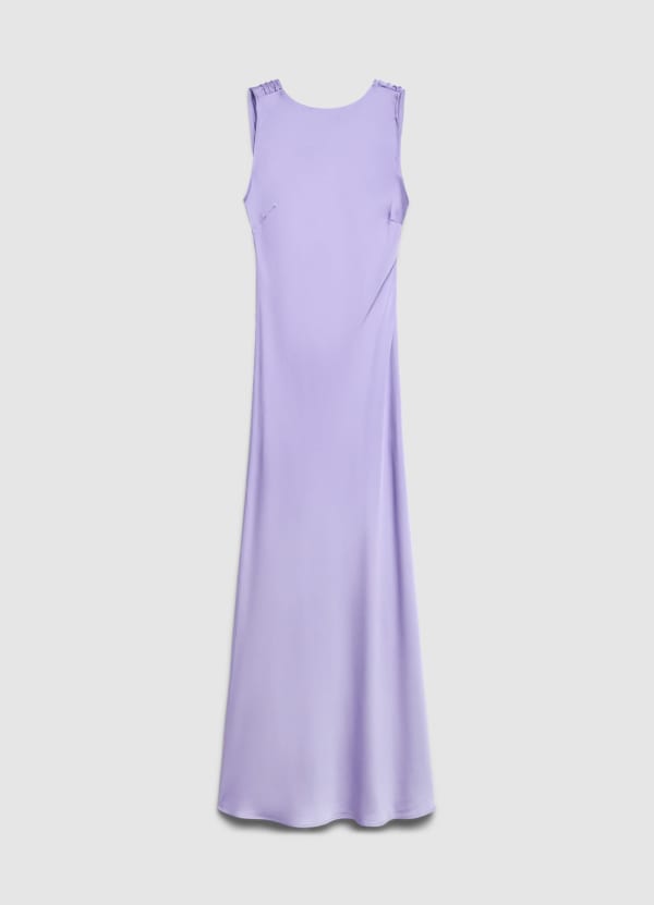 Vestito lungo con scollo profondo e fiocco