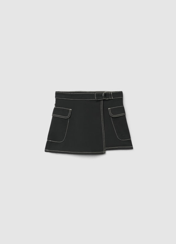 Skort con pannello e tasche cargo