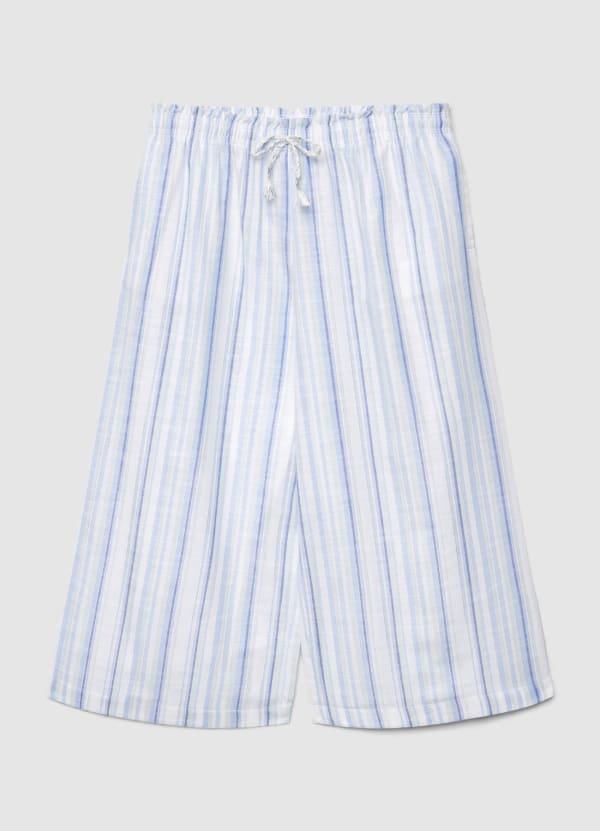 Pantaloni crop a righe
