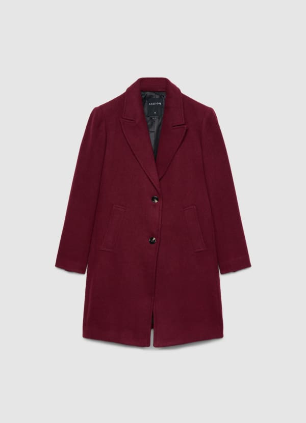 Cappotto tre quarti monopetto a due bottoni