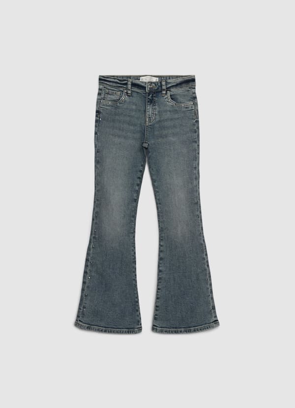 Jeans bootcut con borchie