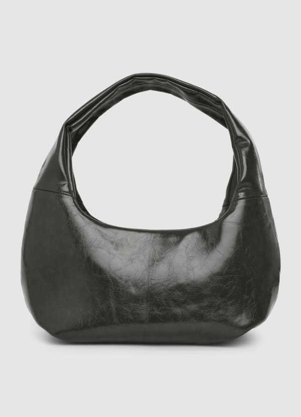 Borsa a mezzaluna morbida con manico a spalla