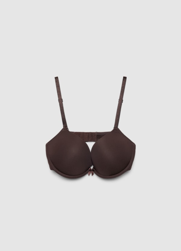 Reggiseno push up imbottito a tinta unita