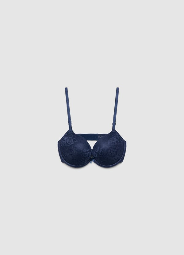 Reggiseno push-up con dettaglio in pizzo
