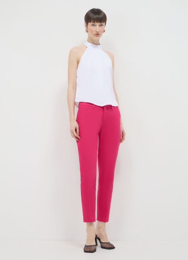 Pantaloni in rasatello di cotone