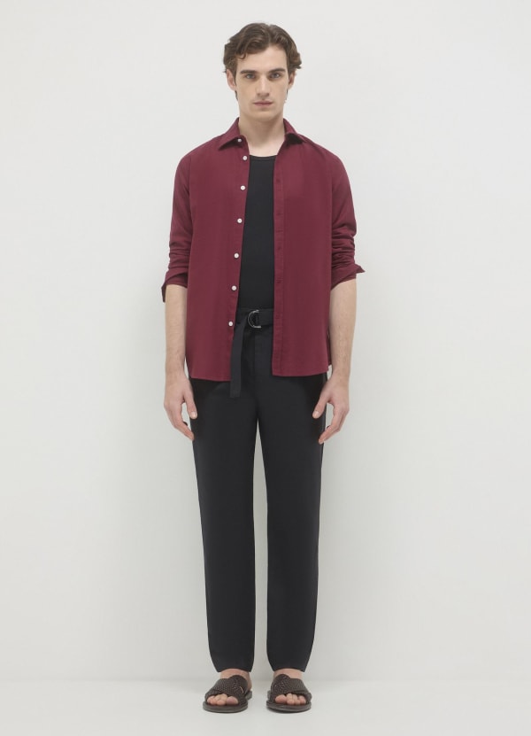 Camicia classica misto lino