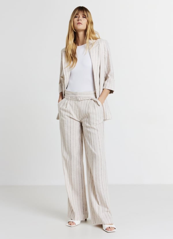 Pantalone a palazzo gessato